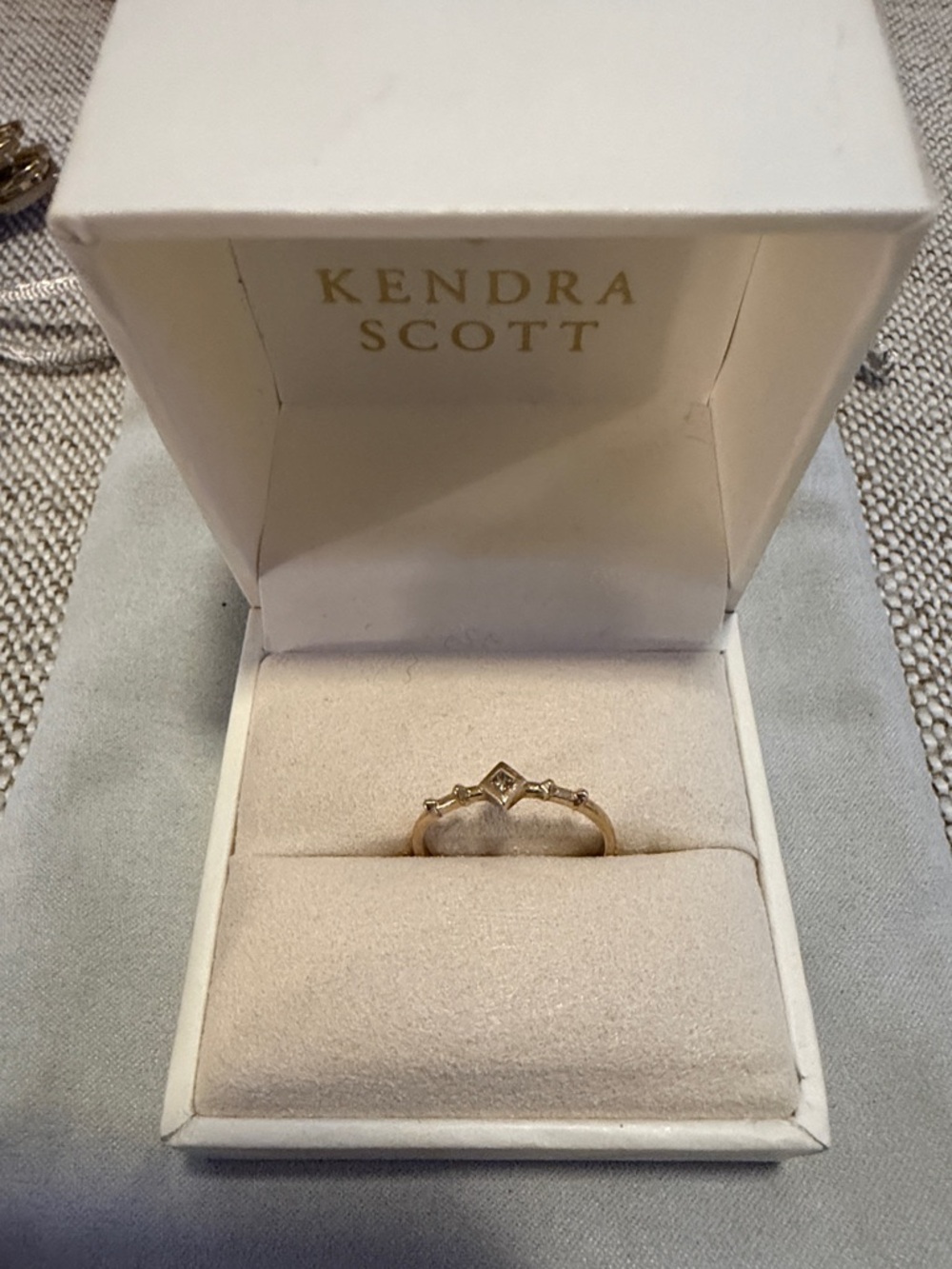 Kendra Scott  Wave Diamond-Accent Crown Band - 14k Gold size 8